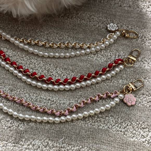 Wallet Handles or Camellia Flower Bag Charm. - Picture 3 of 3